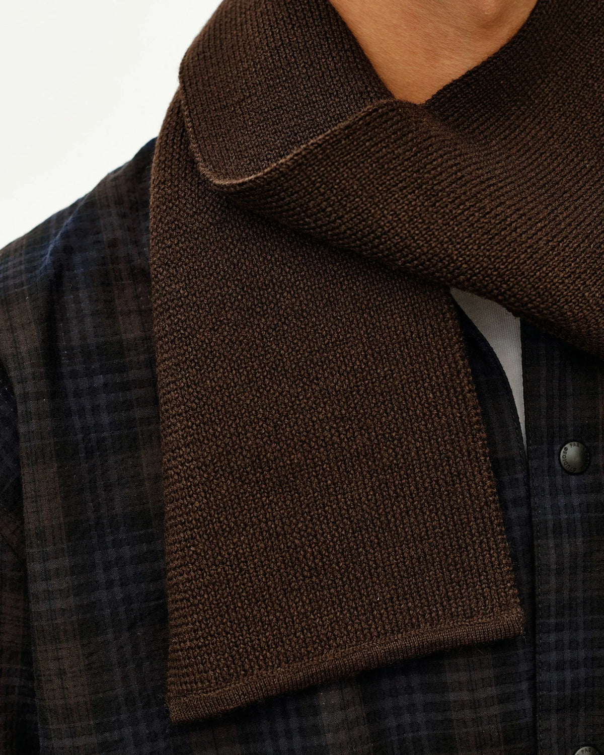 PAS NORMAL STUDIOS Off-Race Wool Knit Scarf - Light Brown
