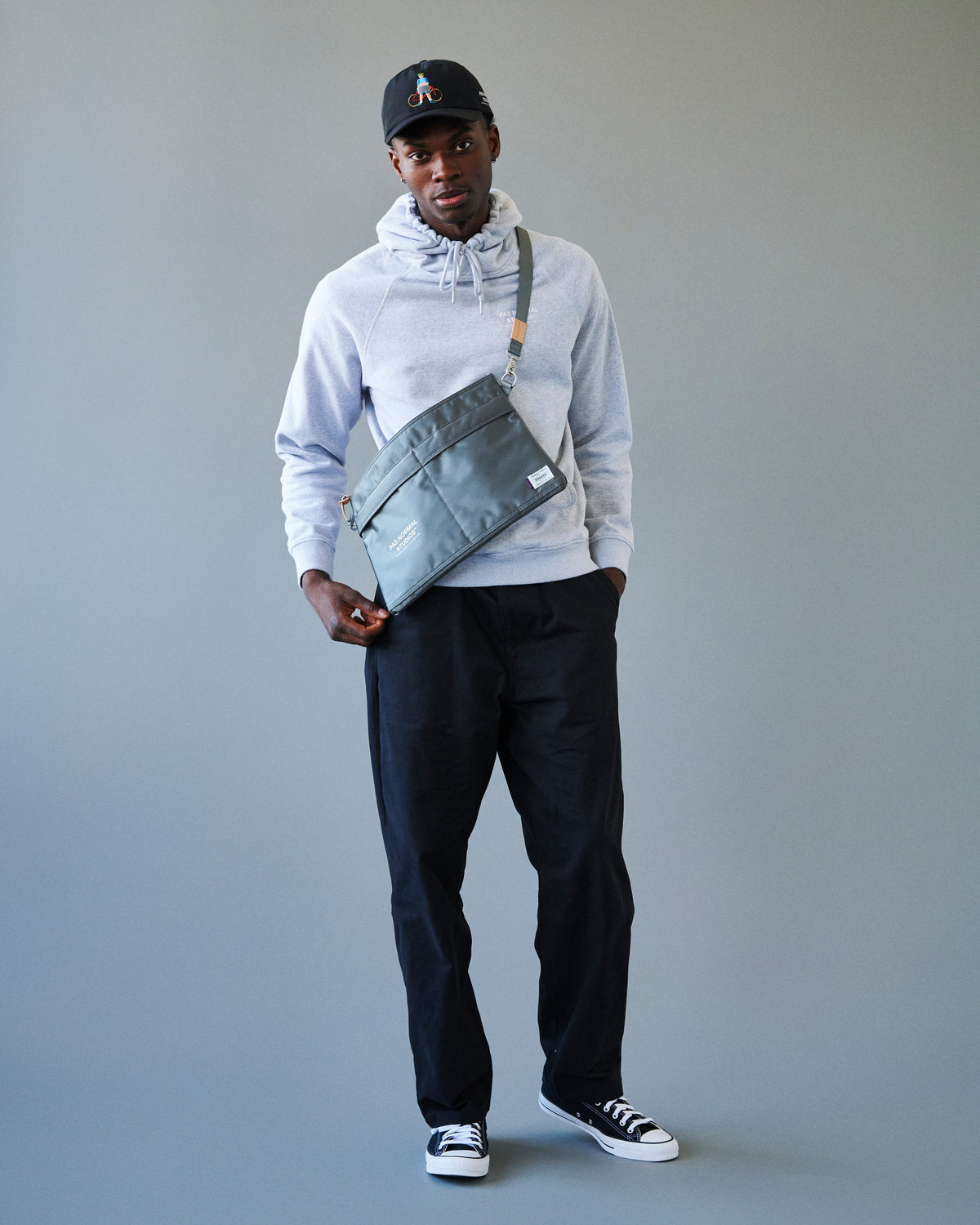 PAS NORMAL STUDIOS Porter Off-Race Logo Hoodie - Grey