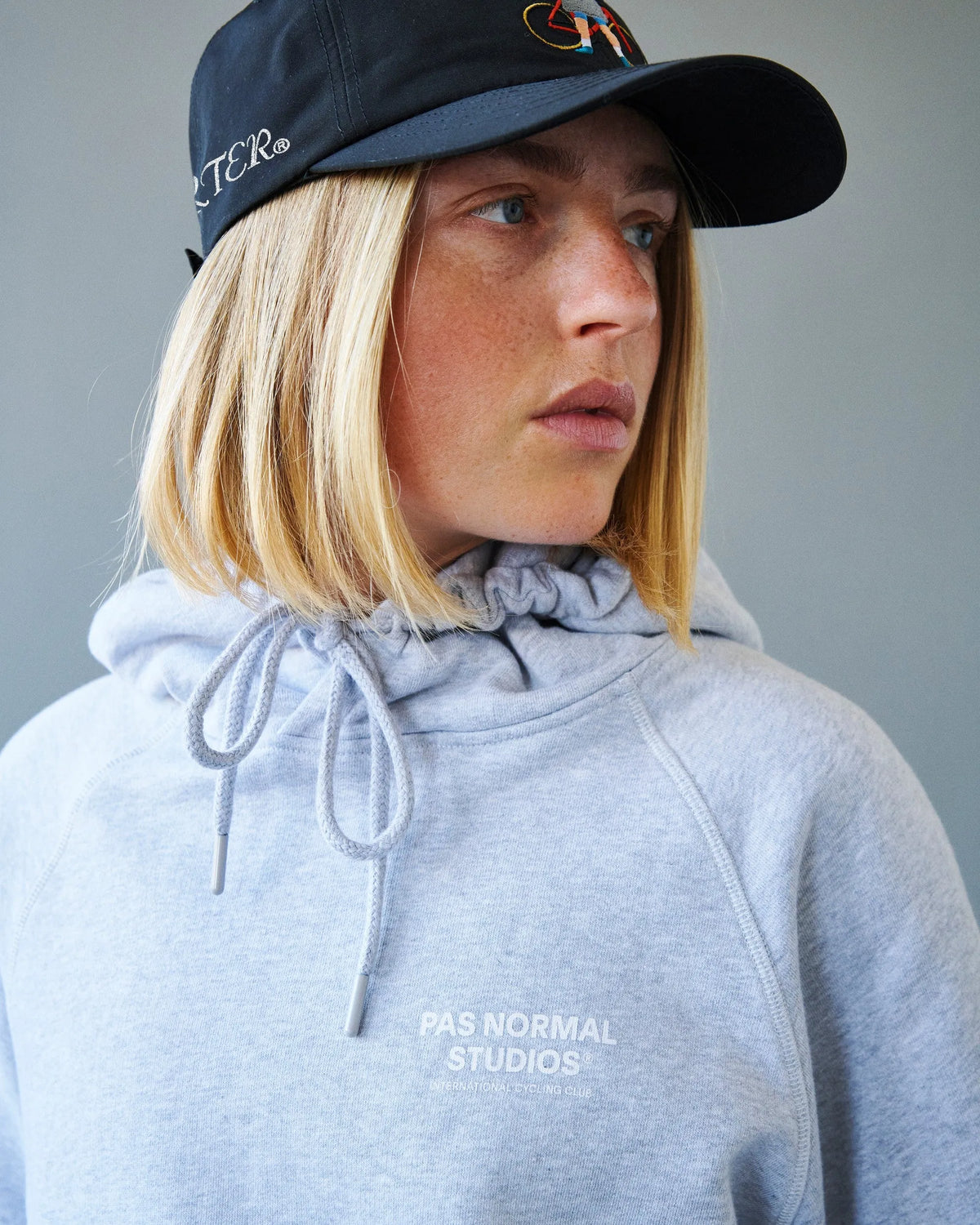 PAS NORMAL STUDIOS Porter Off-Race Logo Hoodie - Grey