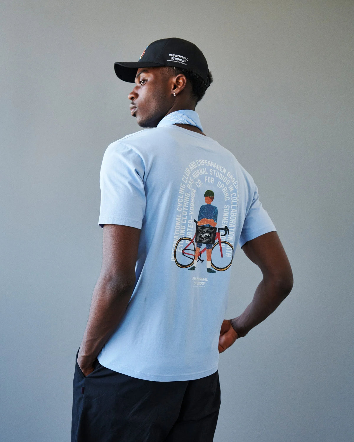 PAS NORMAL STUDIOS Porter Off-Race T-Shirt - Pale Blue