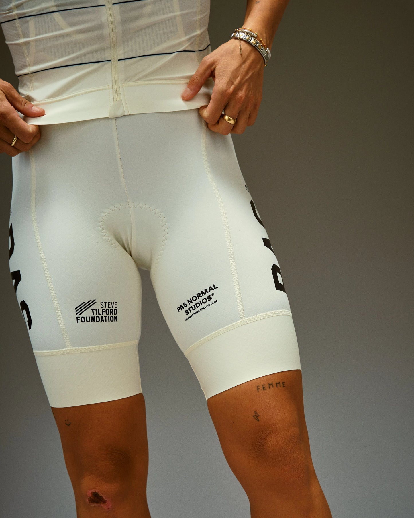 PAS NORMAL STUDIOS STFR Mechanism Women Bib Shorts - Off White