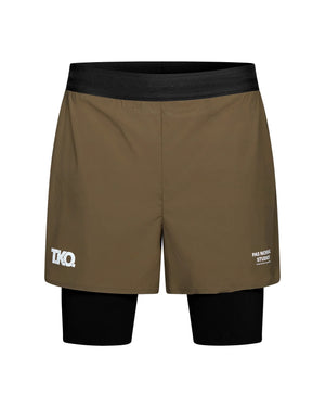 PAS NORMAL STUDIOS T.K.O. Balance 2in1 Shorts - Dark Stone