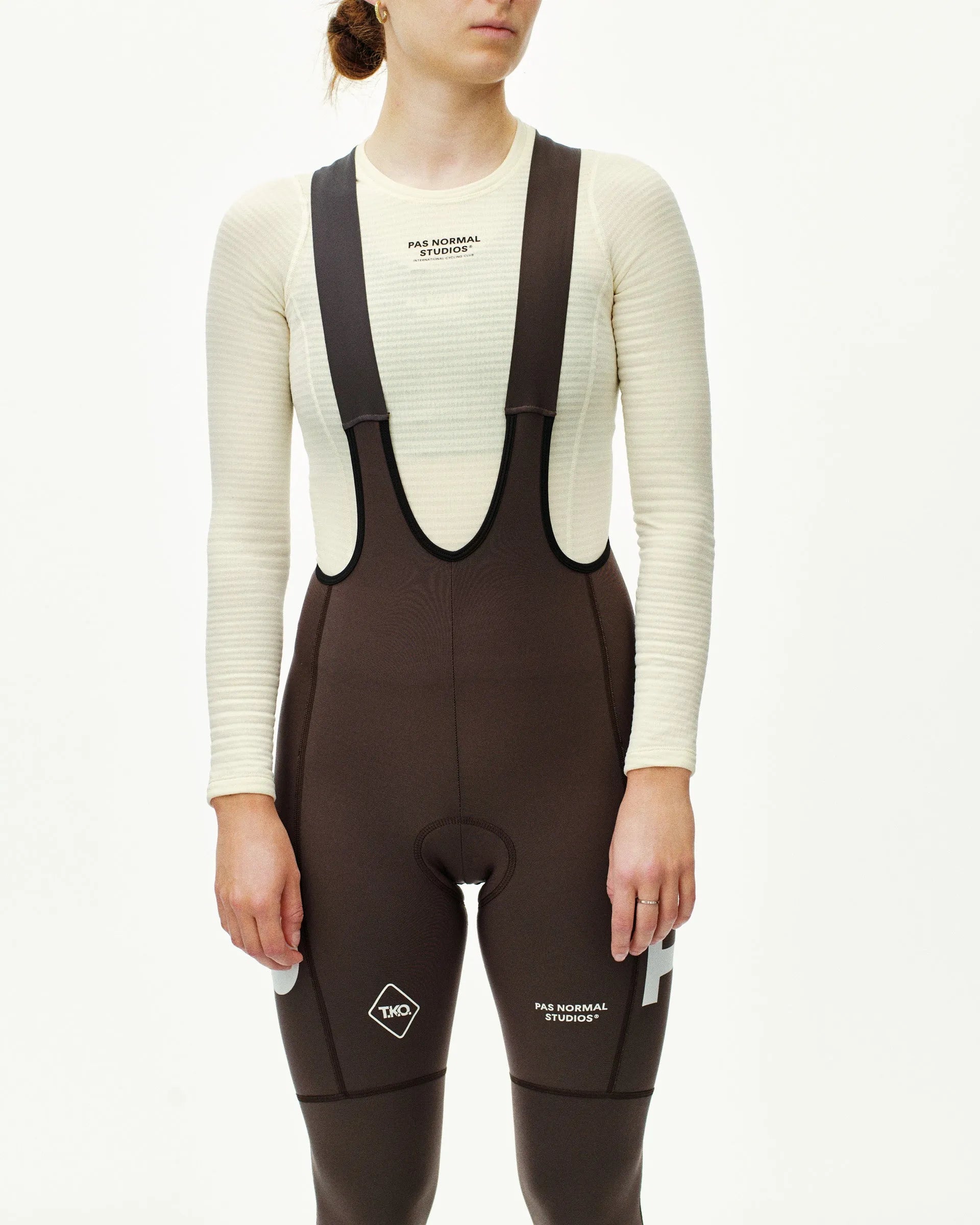 PAS NORMAL STUDIOS TKO Essential Women Thermal Long Bibs - Dark Purple