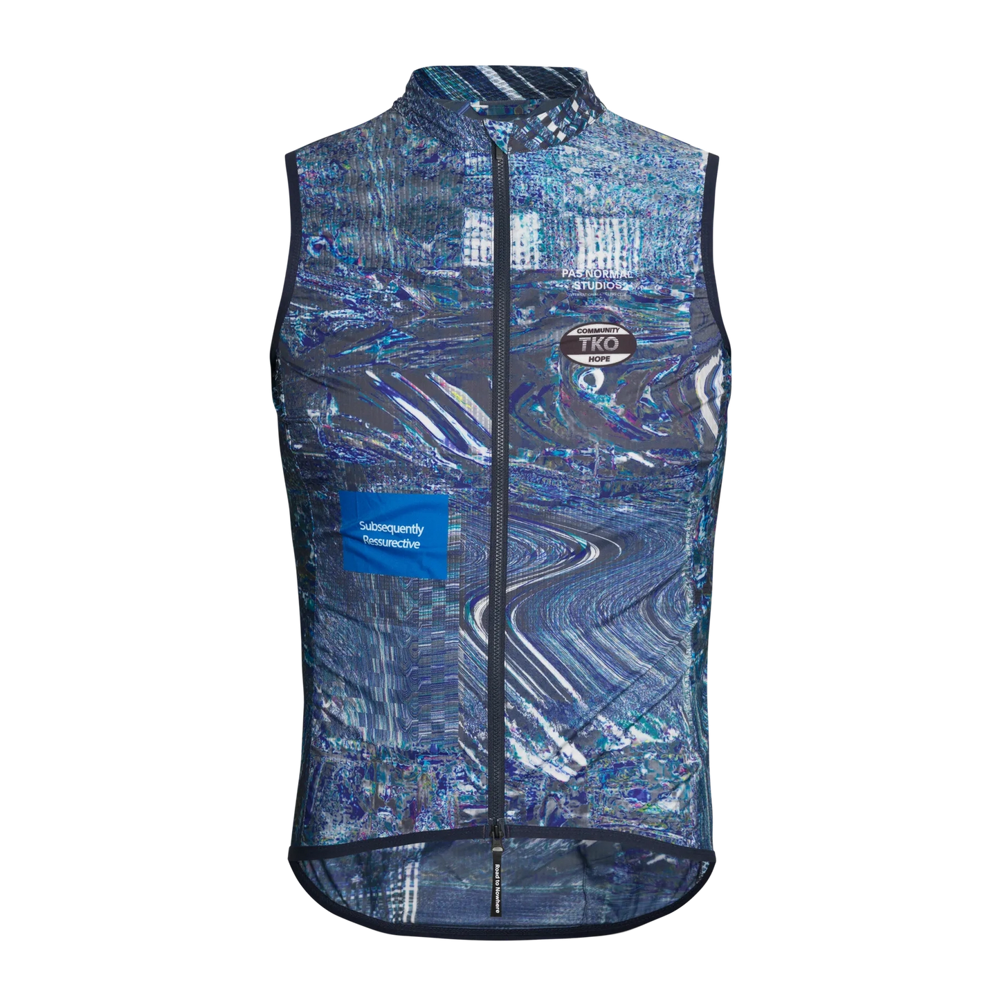 PAS NORMAL STUDIOS TKO Mechanism Stow Away Gilet SS25 - Human Error Blue