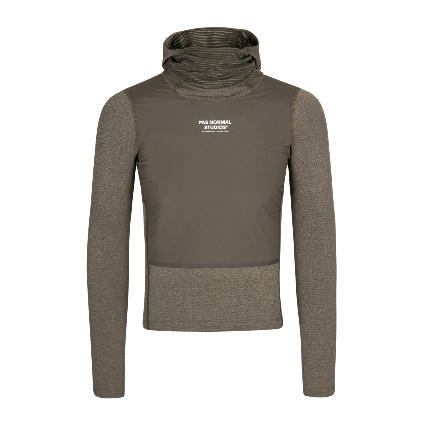 PAS NORMAL STUDIOS Thermal Hooded Windproof Baselayer - Dark Stone