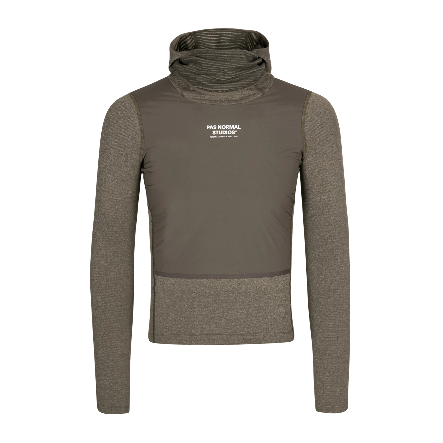 PAS NORMAL STUDIOS Thermal Hooded Windproof Baselayer - Dark Stone
