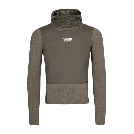 PAS NORMAL STUDIOS Thermal Hooded Windproof Baselayer - Dark Stone