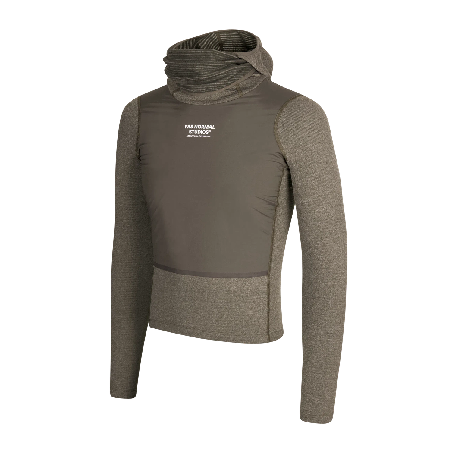 PAS NORMAL STUDIOS Thermal Hooded Windproof Baselayer - Dark Stone