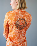 PAS NORMAL STUDIOS Women Balance Long Sleeve T-shirt - Orange AOP