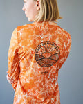 PAS NORMAL STUDIOS Women Balance Long Sleeve T-shirt - Orange AOP