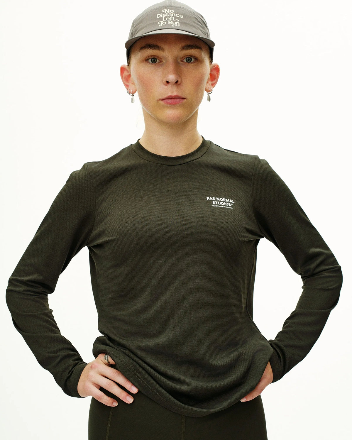 PAS NORMAL STUDIOS Women Balance Long Sleeve T-shirt - Dark Olive