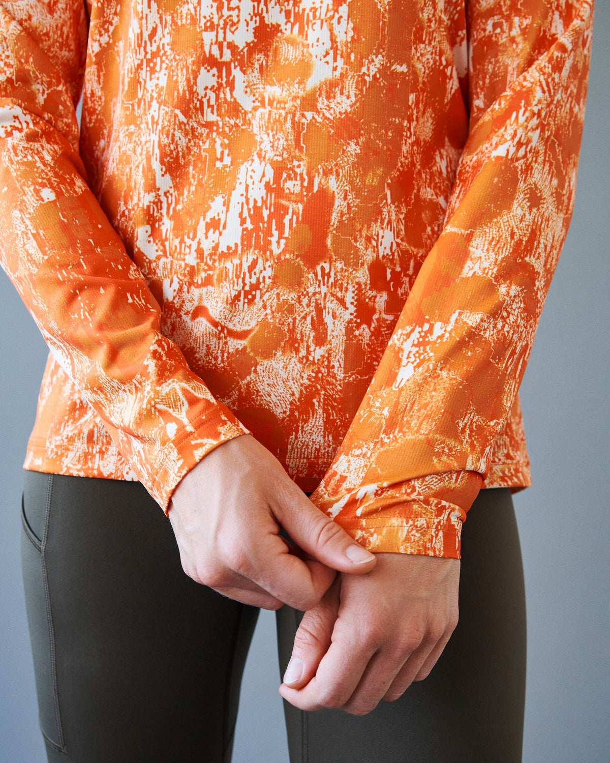 PAS NORMAL STUDIOS Women Balance Long Sleeve T-shirt - Orange AOP
