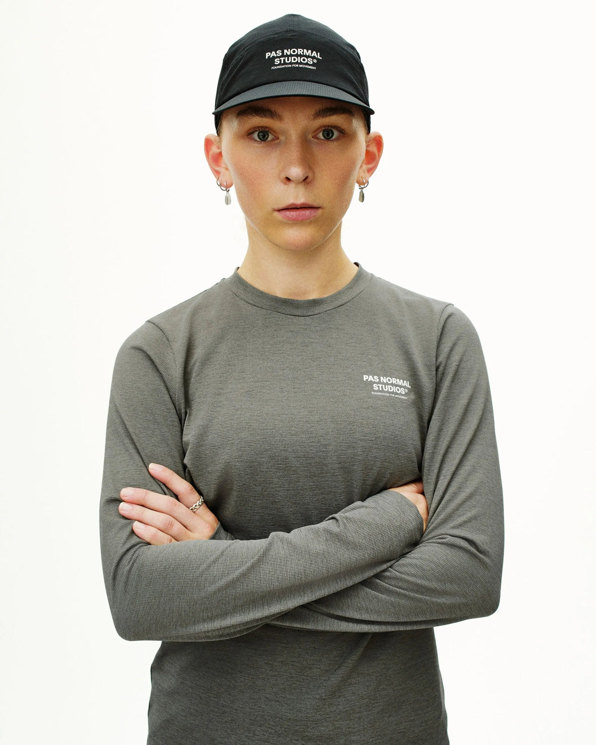 PAS NORMAL STUDIOS Women Balance Long Sleeve T-shirt - Medium Grey