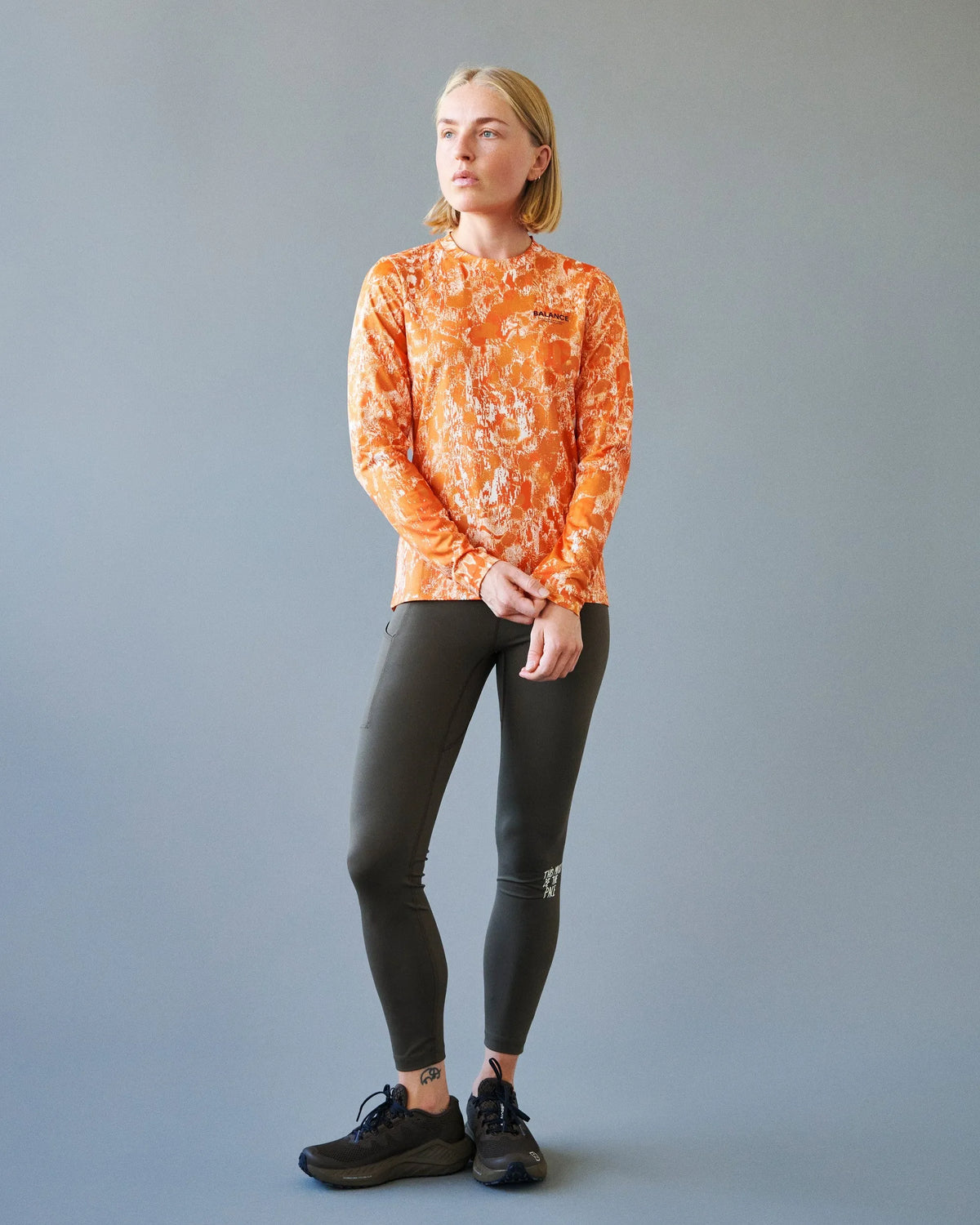 PAS NORMAL STUDIOS Women Balance Long Sleeve T-shirt - Orange AOP