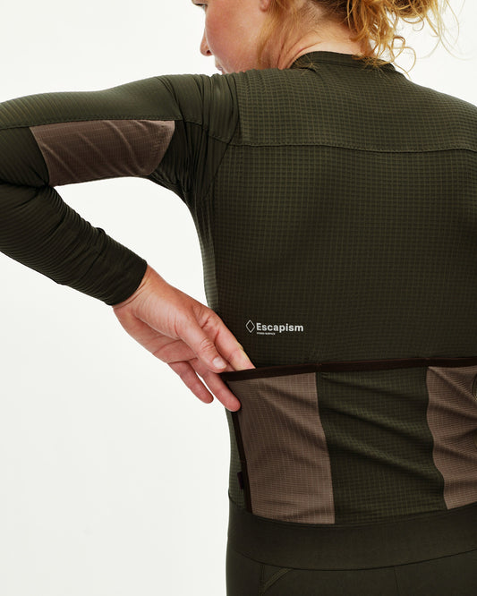 PAS NORMAL STUDIOS Women Escapism Long Sleeve Jersey - Dark Olive