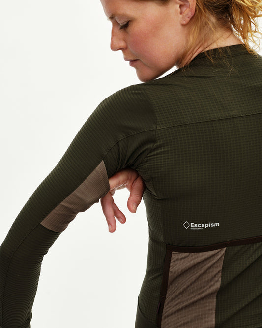 PAS NORMAL STUDIOS Women Escapism Long Sleeve Jersey - Dark Olive