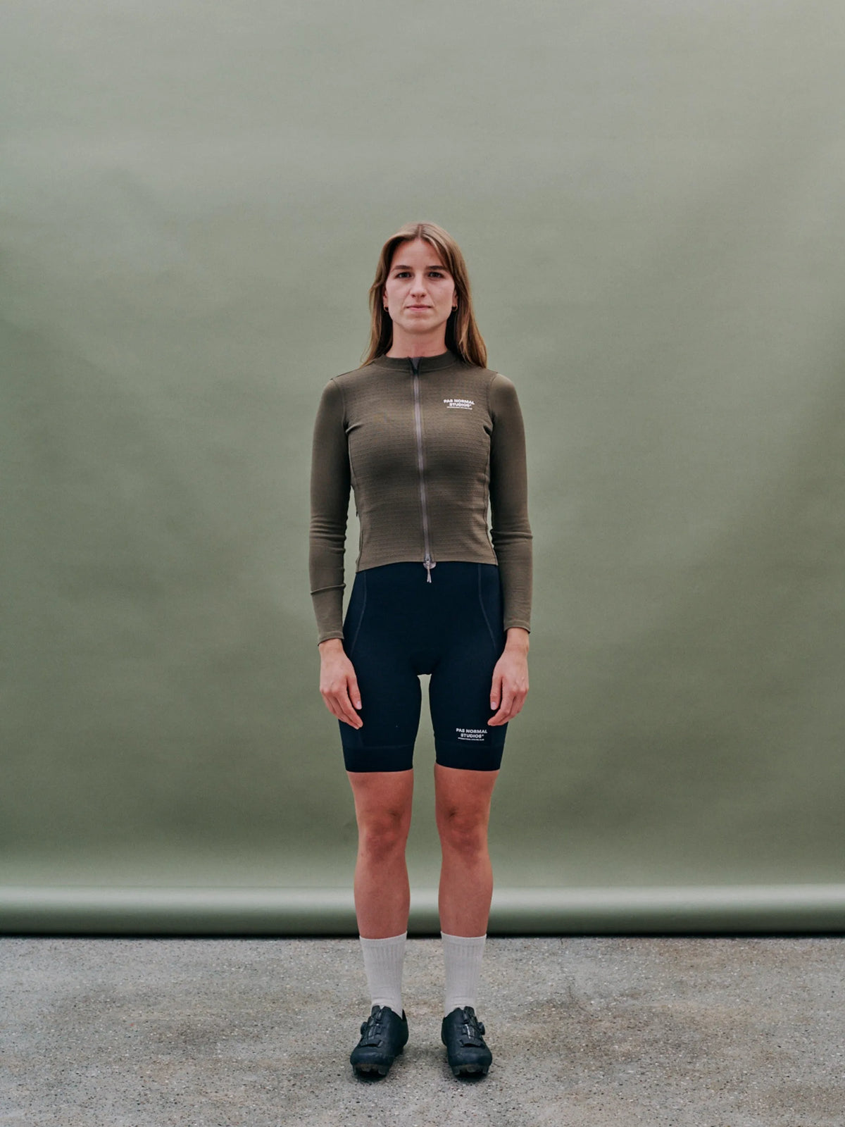 PAS NORMAL STUDIOS Women Escapism Wool Long Sleeve Jersey - Dark Stone