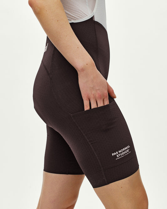 PAS NORMAL STUDIOS Women Essential Light Cargo Bibs - Dark Purple