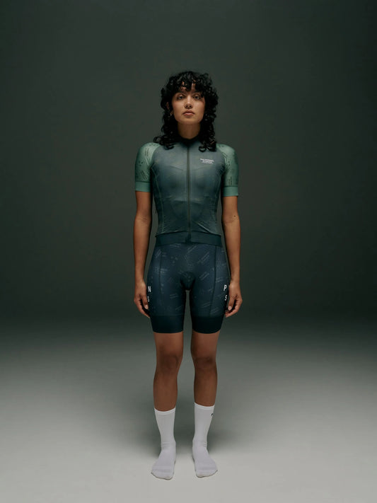 PAS NORMAL STUDIOS Women Mechanism Late Drop Jersey - Dark Moss Contrast