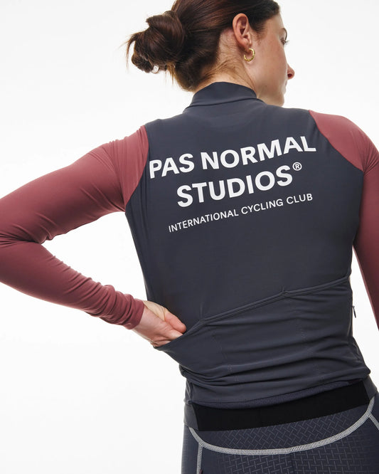 PAS NORMAL STUDIOS Women Mechanism Long Sleeve Jersey - Dark Navy / Dusty Mauve