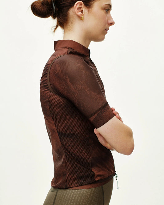 PAS NORMAL STUDIOS Women Mechanism Stow Away Gilet - AOP Light brown