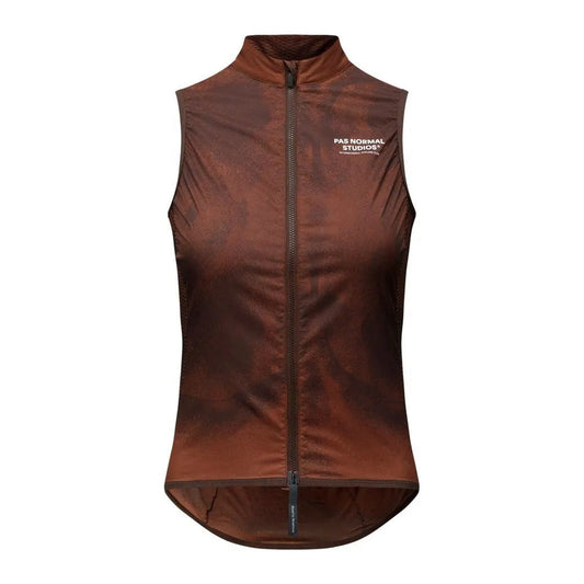 PAS NORMAL STUDIOS Women Mechanism Stow Away Gilet - AOP Light brown