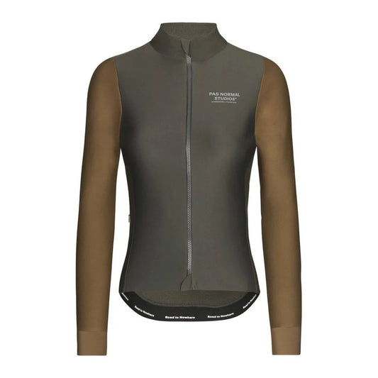 PAS NORMAL STUDIOS Women Mechanism Thermal Long Sleeve Jersey - Dark Olive / Army Brown