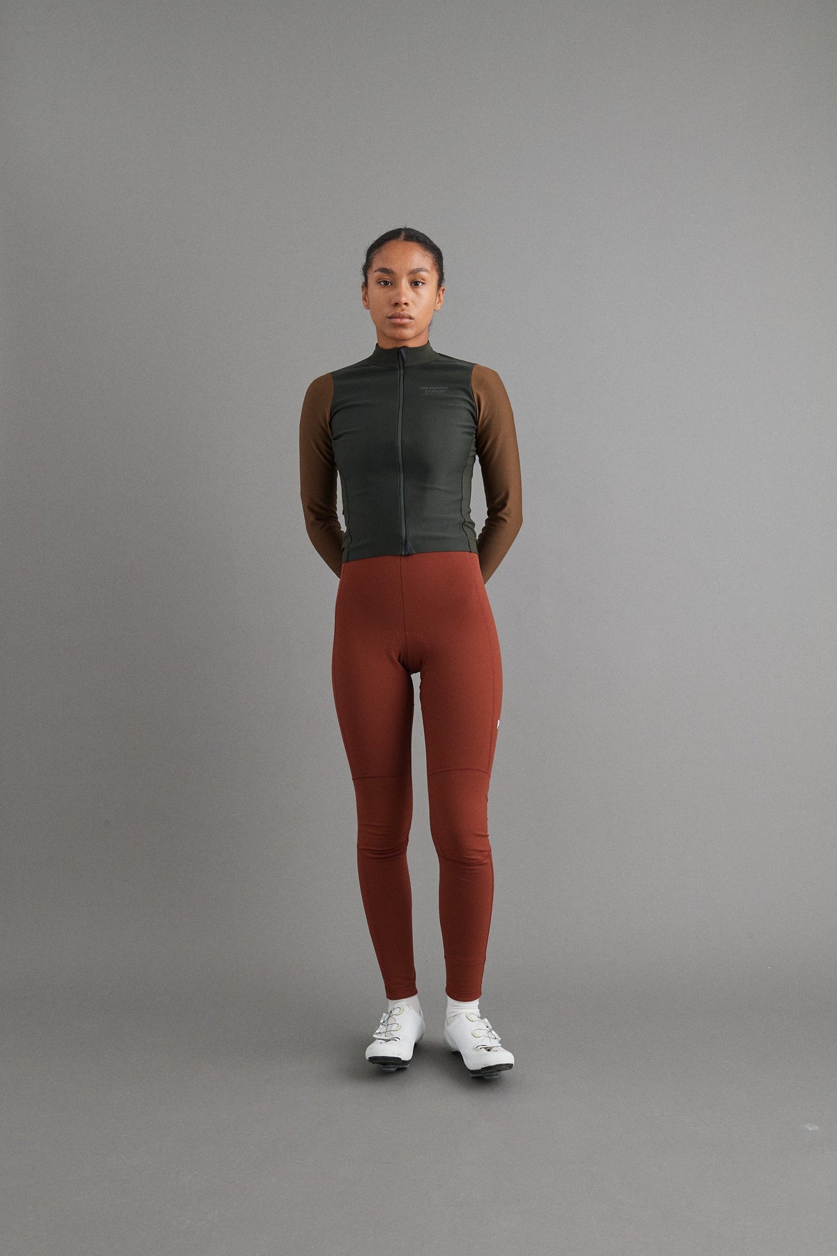 PAS NORMAL STUDIOS Women Mechanism Thermal Long Sleeve Jersey - Dark Olive / Army Brown
