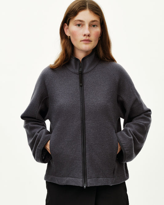 PAS NORMAL STUDIOS Women Off-Race Boiled Wool Jacket - Steel