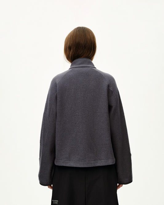 PAS NORMAL STUDIOS Women Off-Race Boiled Wool Jacket - Steel