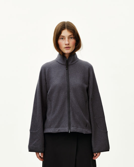 PAS NORMAL STUDIOS Women Off-Race Boiled Wool Jacket - Steel