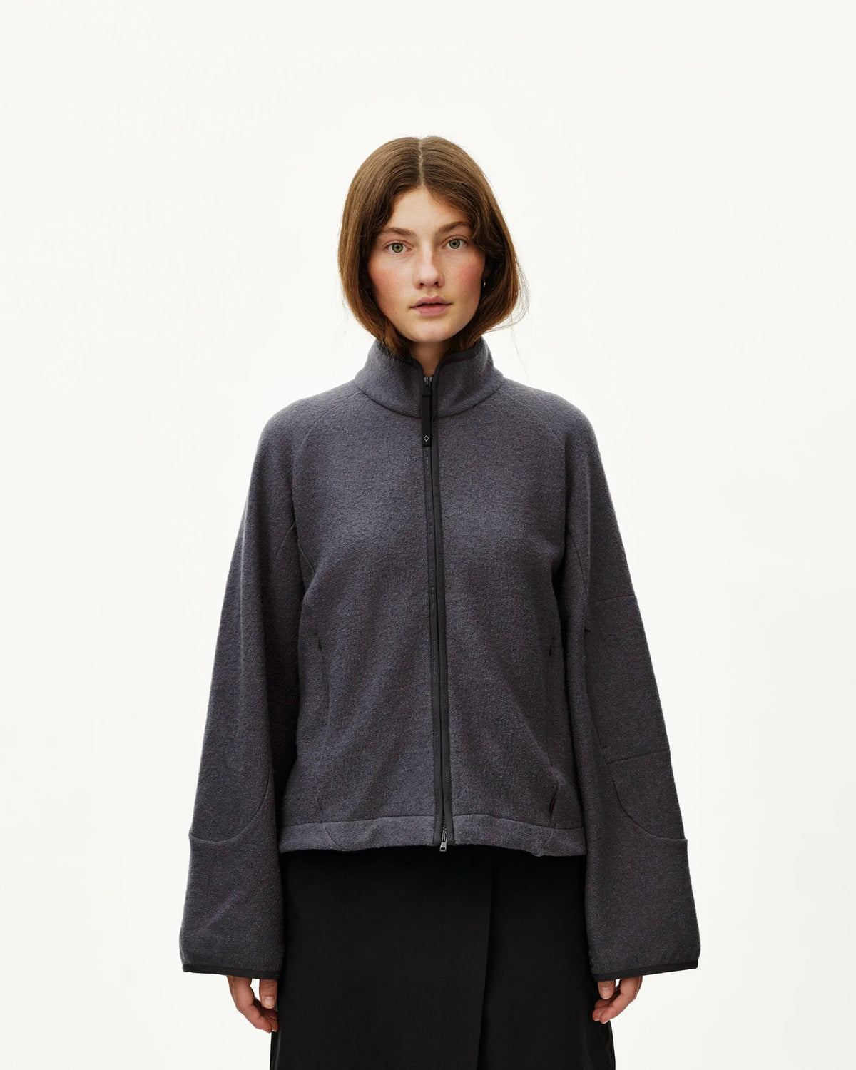 PAS NORMAL STUDIOS Women Off-Race Boiled Wool Jacket - Steel