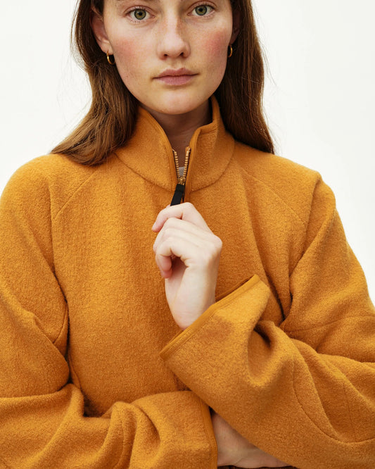 PAS NORMAL STUDIOS Women Off-Race Boiled Wool Jacket - Ochre
