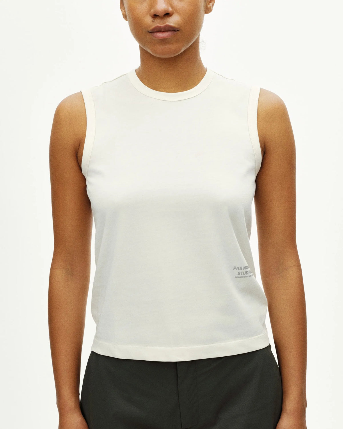PAS NORMAL STUDIOS Women Off-Race Cotton Tech Top - Off White
