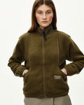 PAS NORMAL STUDIOS Women Off-Race Pile Fleece Jacket - Deep Olive