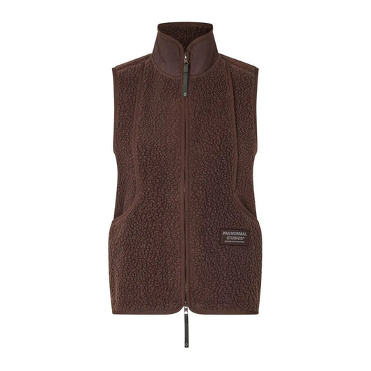PAS NORMAL STUDIOS Women Off-Race Pile Fleece Vest - Light Brown