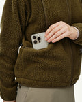 PAS NORMAL STUDIOS Women Off-Race Pile Fleece Jacket - Deep Olive
