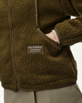 PAS NORMAL STUDIOS Women Off-Race Pile Fleece Jacket - Deep Olive