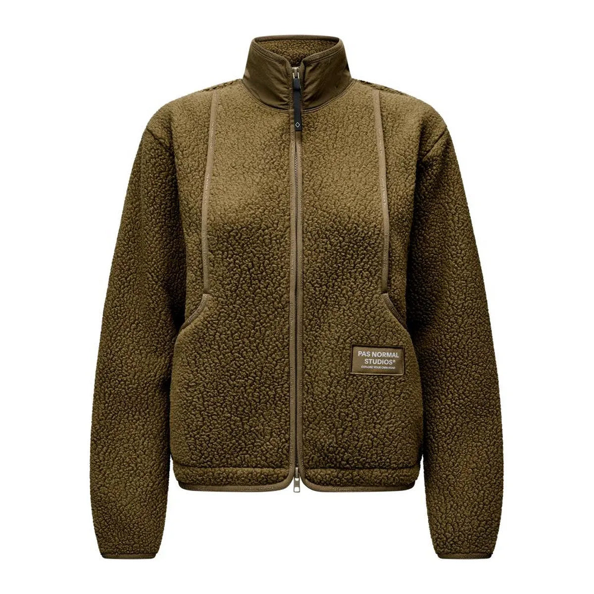 PAS NORMAL STUDIOS Women Off-Race Pile Fleece Jacket - Deep Olive