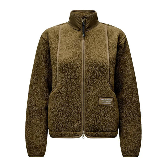 PAS NORMAL STUDIOS Women Off-Race Pile Fleece Jacket - Deep Olive