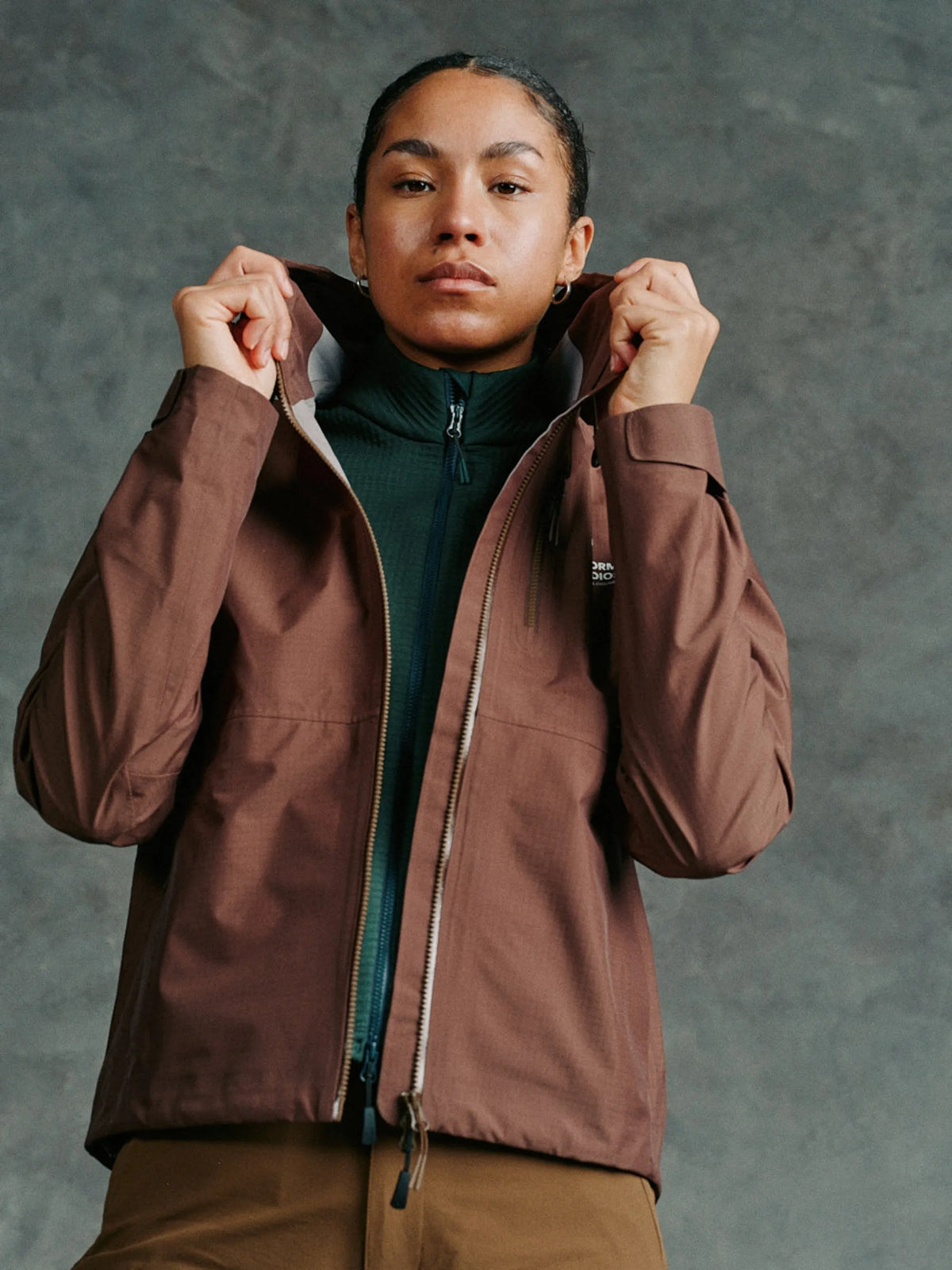 PAS NORMAL STUDIOS Women Off-Race Shell Jacket - Army Brown