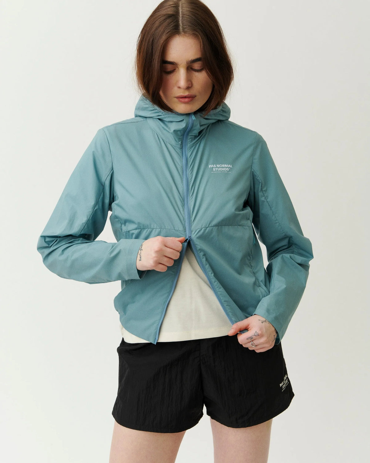 PAS NORMAL STUDIOS Women Off-Race Stow Away Jacket - Dusty Blue