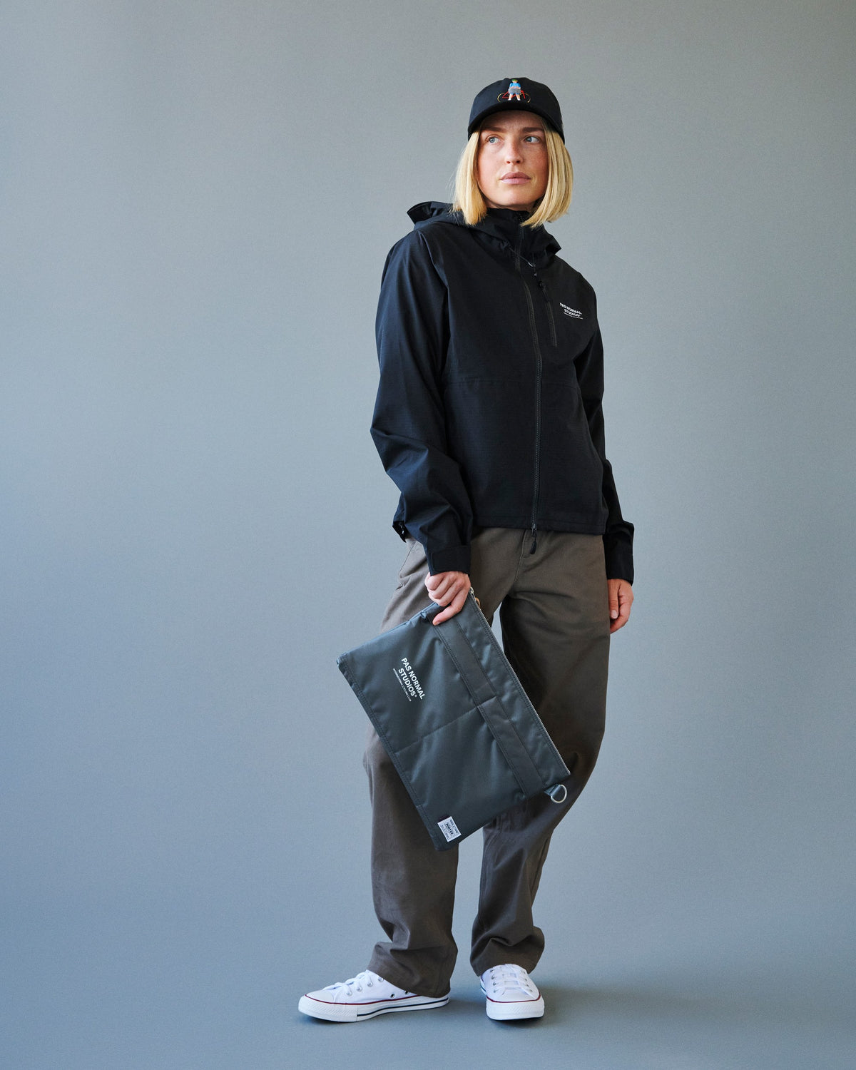 PAS NORMAL STUDIOS Women Porter Off-Race Shell Jacket - Black