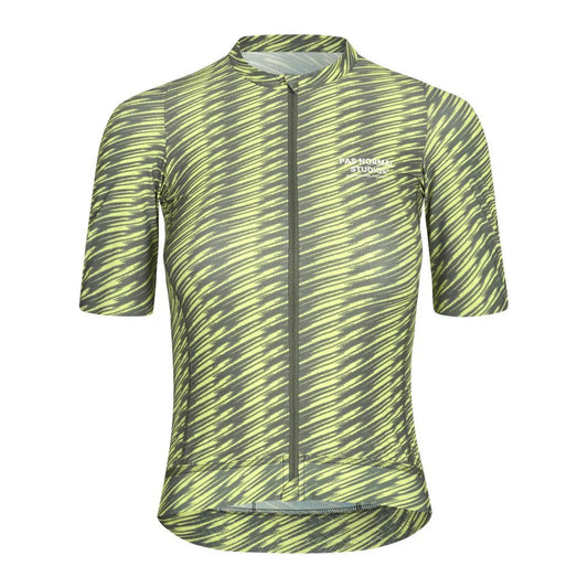 PAS NORMAL STUDIOS Women Solitude Jersey - Dark Moss / Lime Green