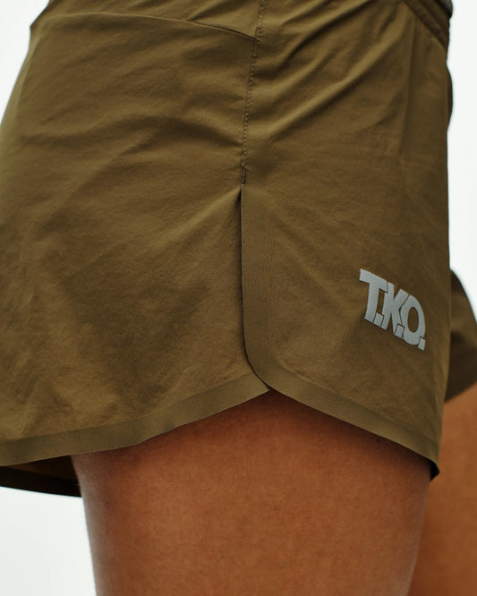 PAS NORMAL STUDIOS Women T.K.O. Balance Shorts - Dark Stone