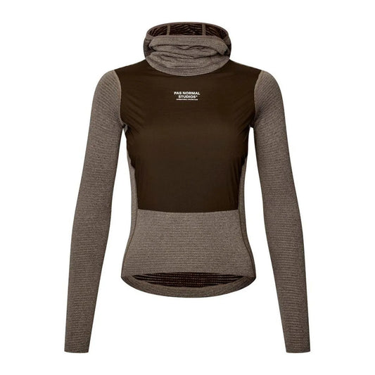 PAS NORMAL STUDIOS Women Thermal Hooded Baselayer Windproof - Dark Coffee
