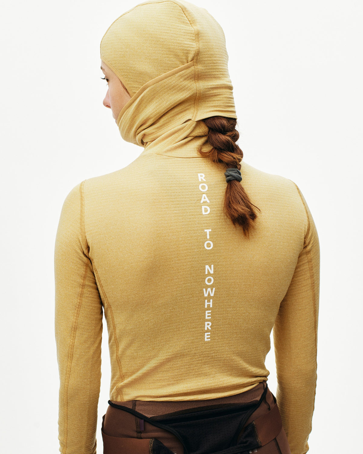 PAS NORMAL STUDIOS Women Thermal Hooded Windproof Base Layer - Camel / Marron