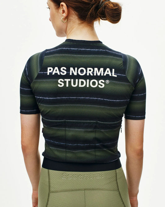PAS NORMAL STUDIOS Women's Essential Jersey - Light Olive Stripe