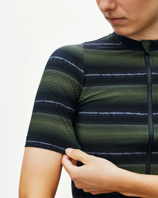 PAS NORMAL STUDIOS Women's Essential Jersey - Light Olive Stripe