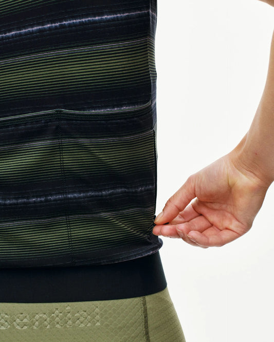 PAS NORMAL STUDIOS Women's Essential Jersey - Light Olive Stripe